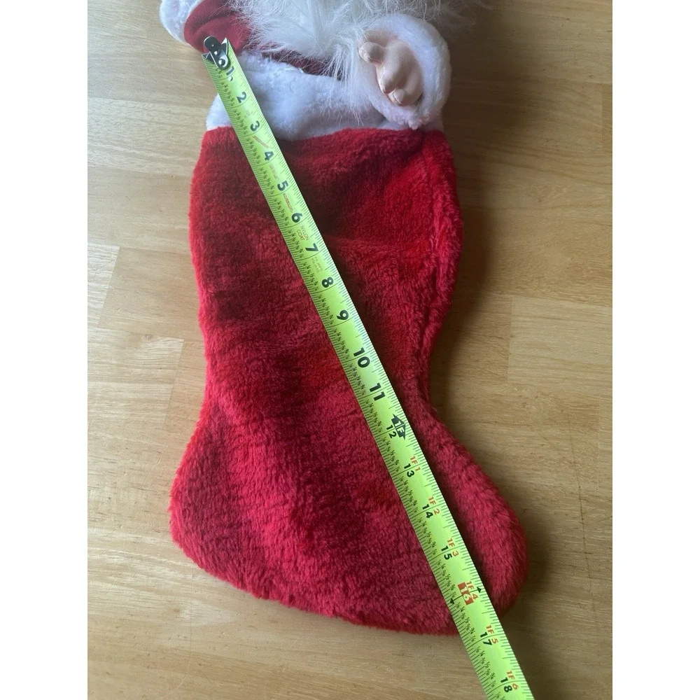 Santa Norfin Troll Doll Big Head White Beard Christmas Stocking Smithy VTG